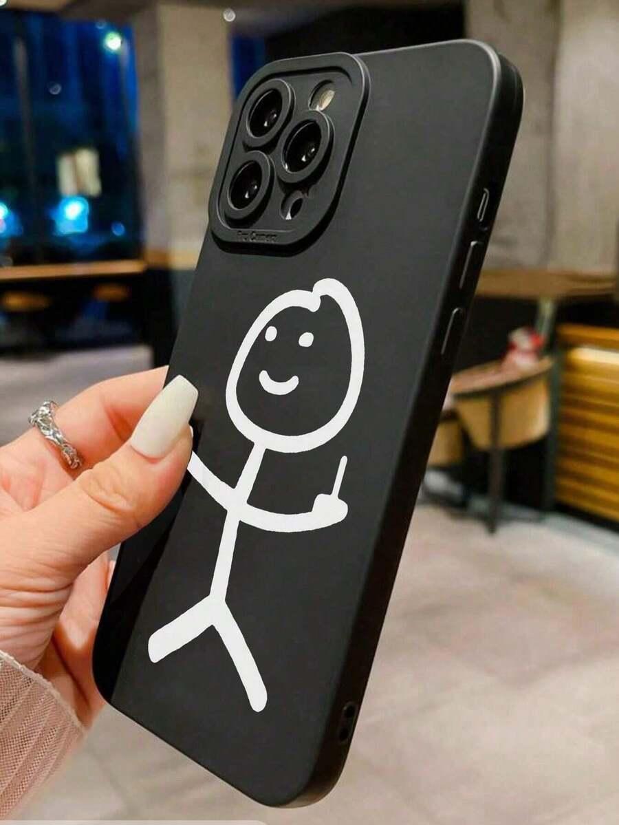 czarne etui plecki nadruk iphone 16pro