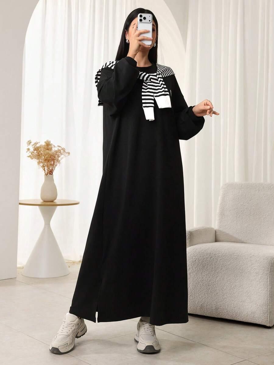 dresowa sukienka maxi