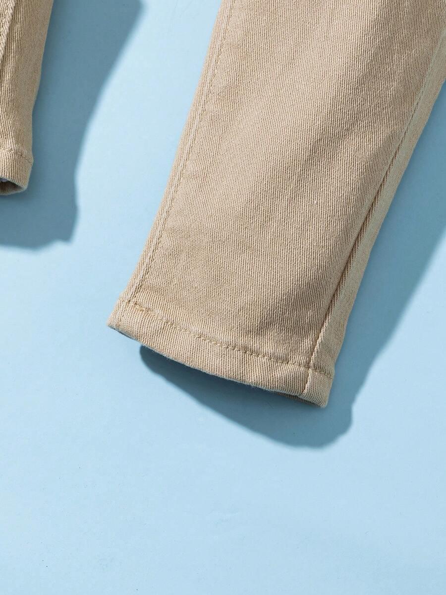 BEŻOWE SPODNIE JEANS