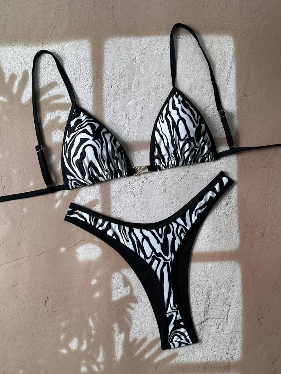 DWUCZĘŚCIOWY STRÓJ KĄPIELOWY ANIMAL PRINT 