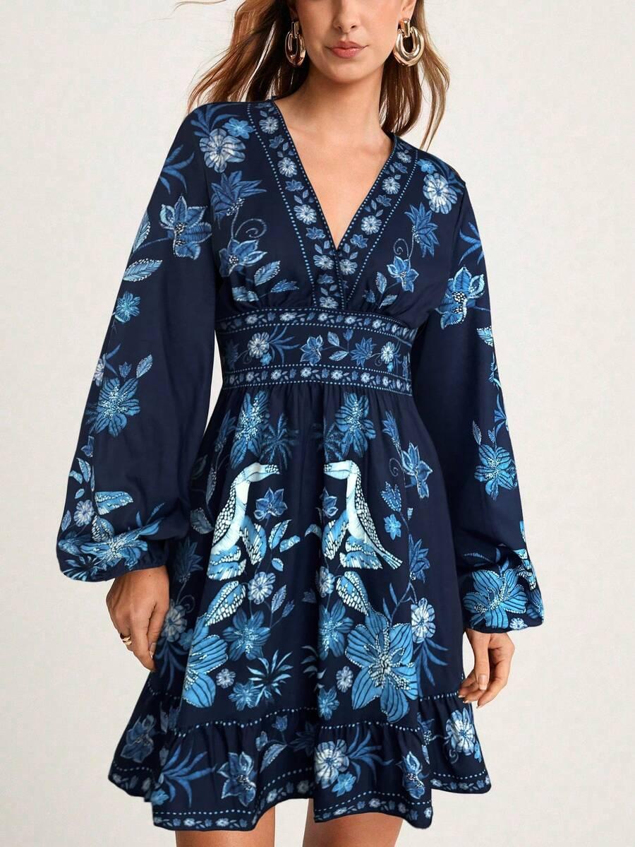 NIEBIESKA MINI SUKIENKA