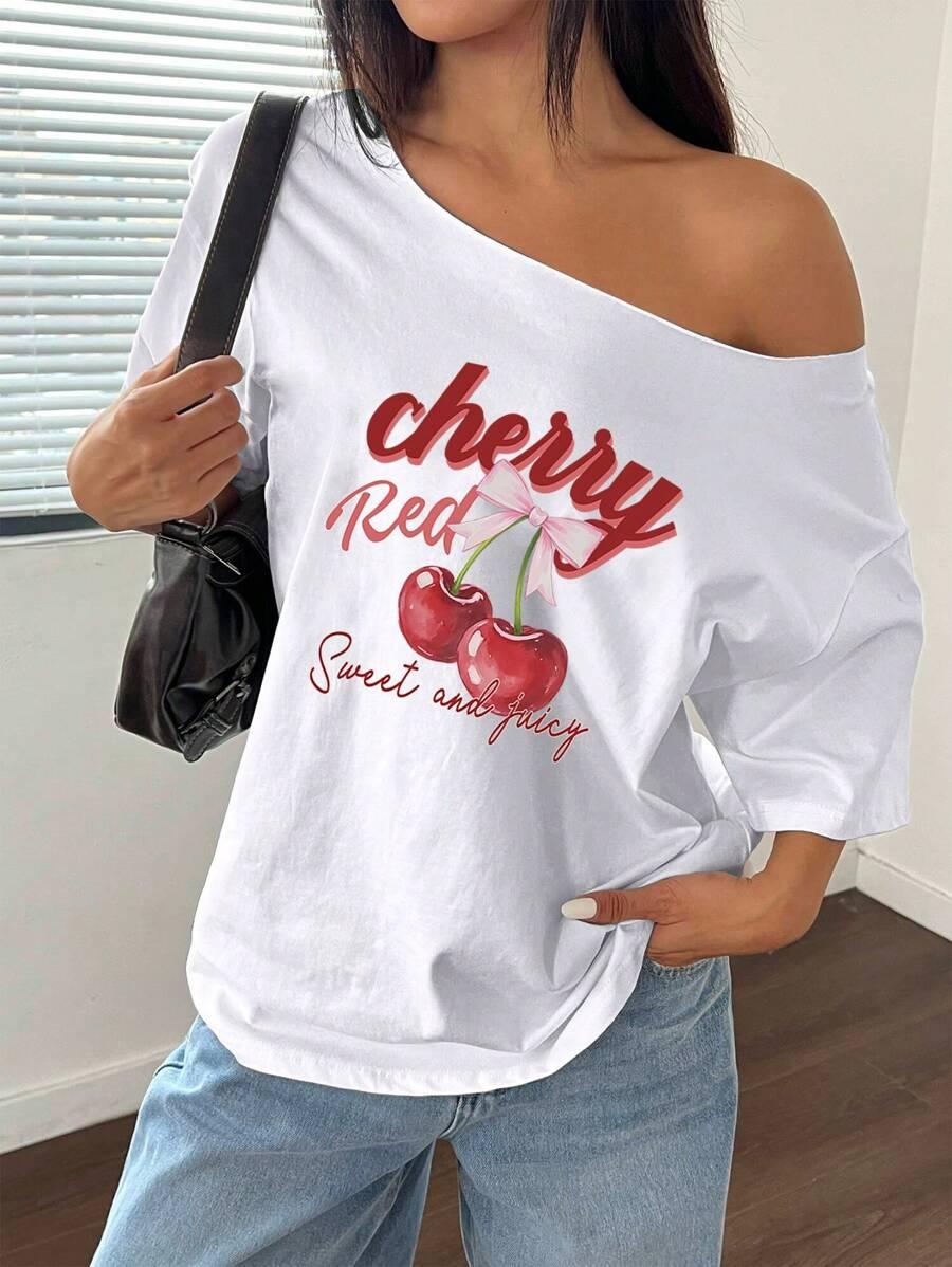 T-SHIRT OVERSIZE Z NADRUKIEM