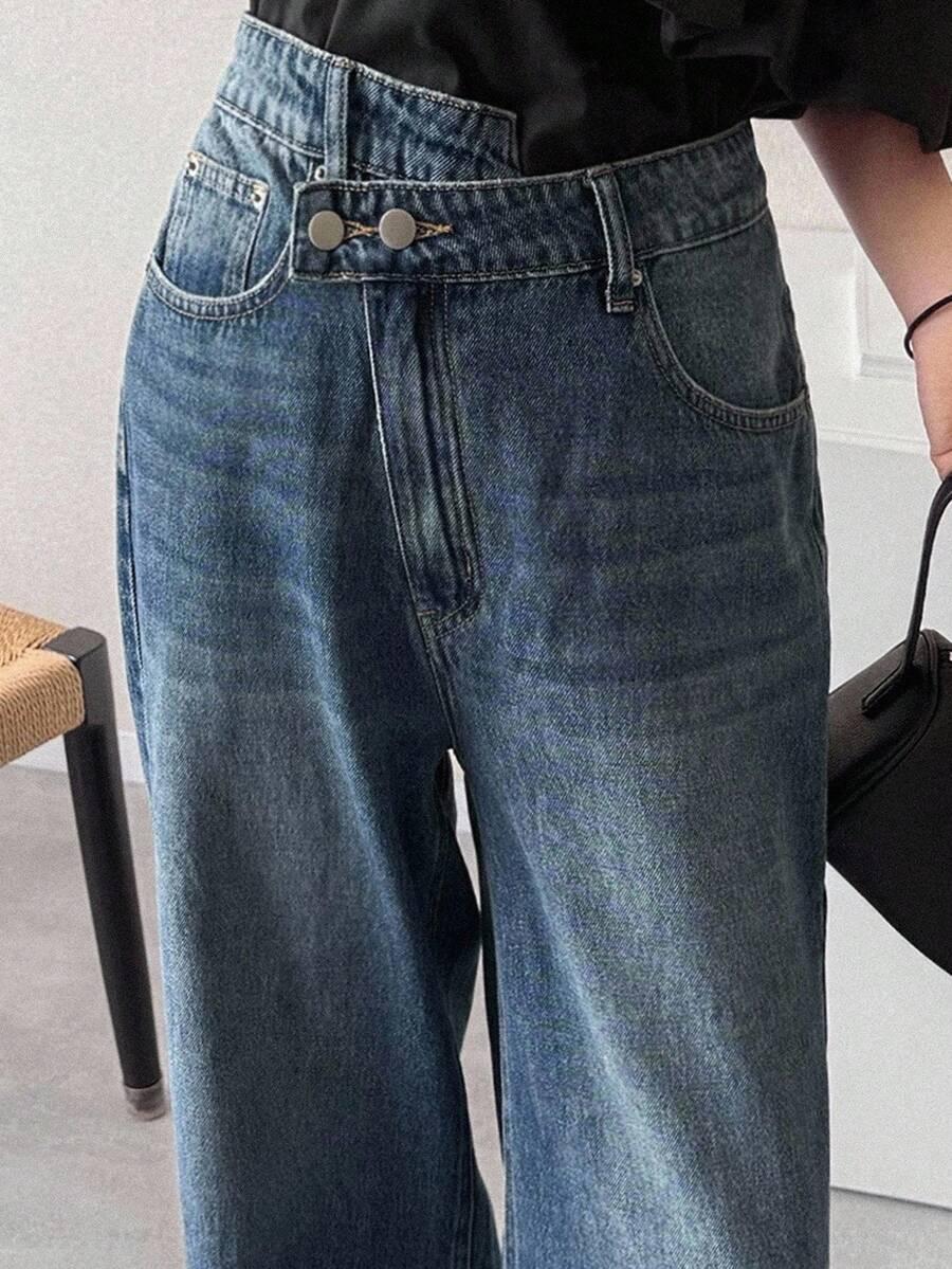 spodnie jeans wysoki stan