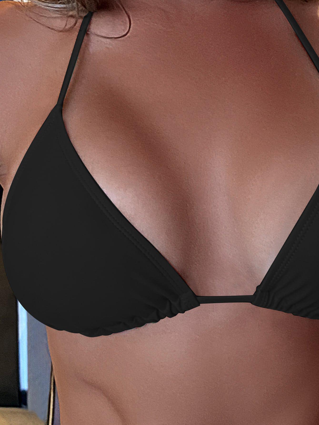 CZARNA GÓRA OD BIKINI WIĄZANIE