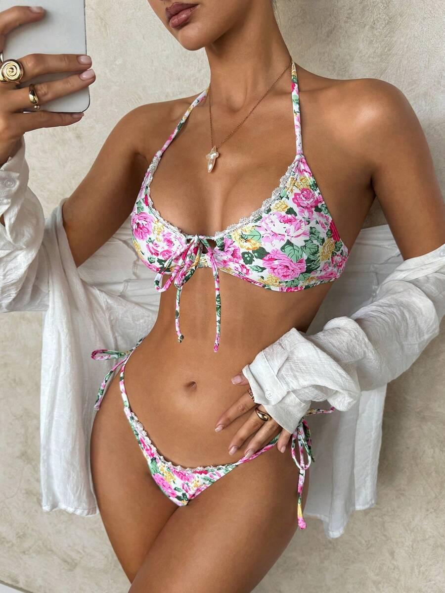 BIKINI DWUCZĘSCIOWE W KWIATY