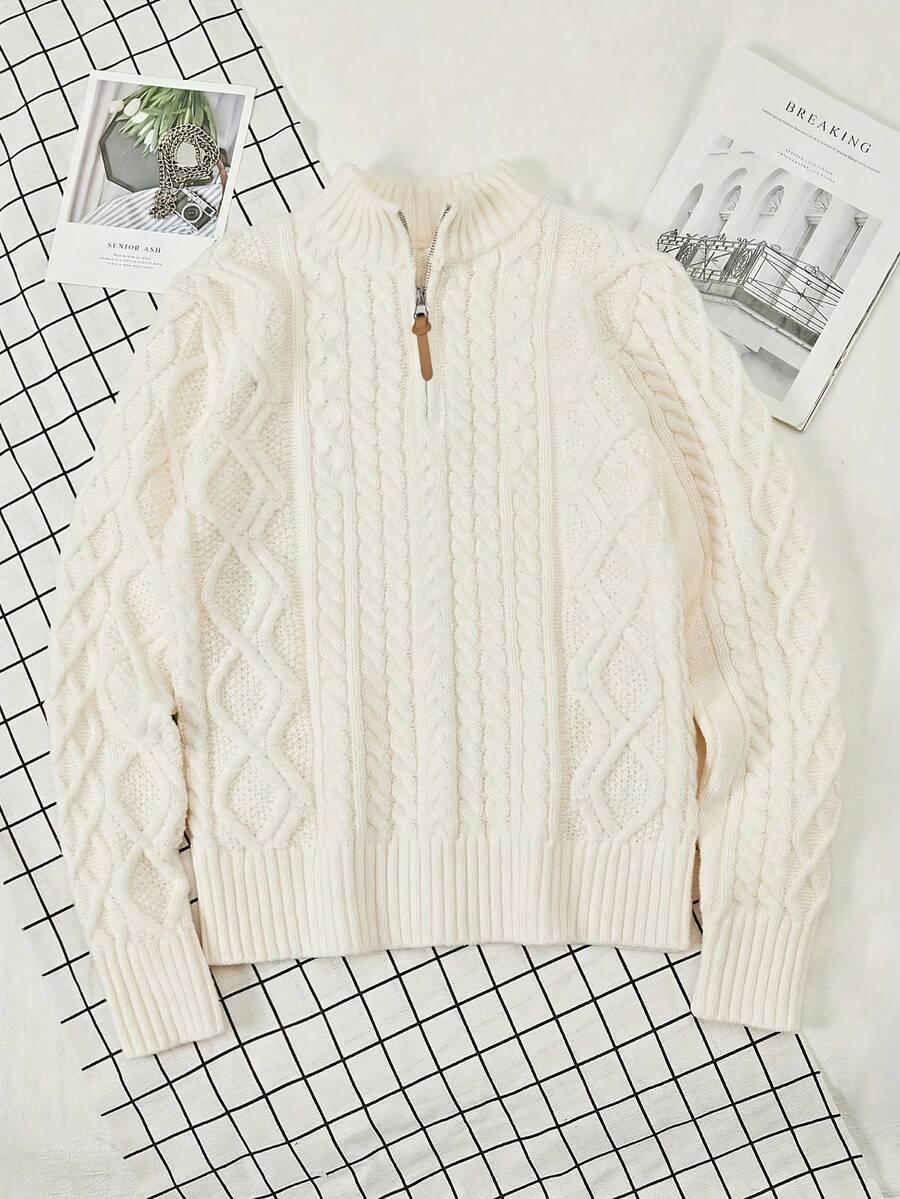 DZIANINOWY SWETER ZIP 