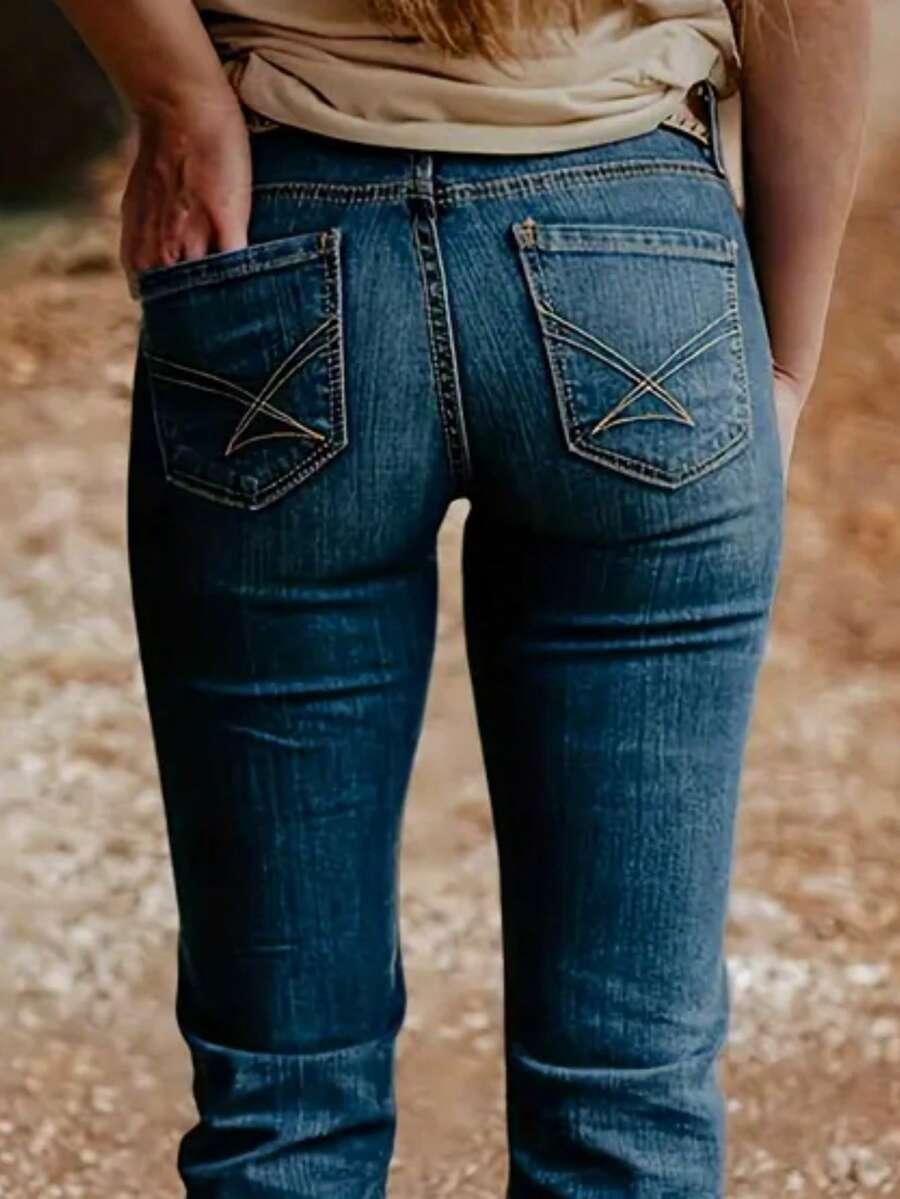 NIEBIESKIE SPODNIE JEANS