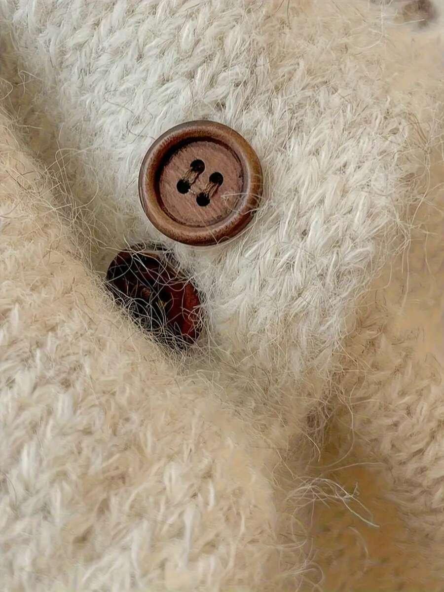 beżowy sweter kaptur