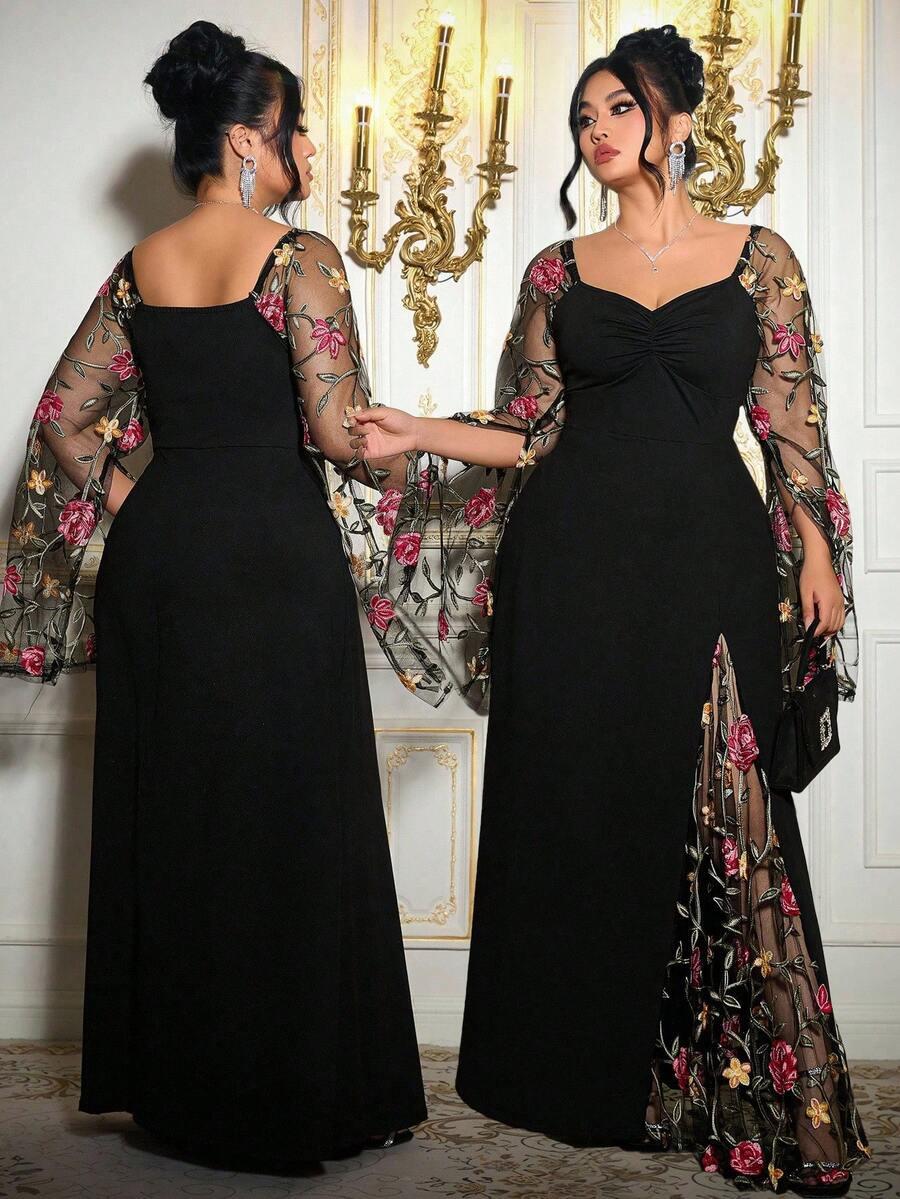 CZARNA MAXI SUKIENKA