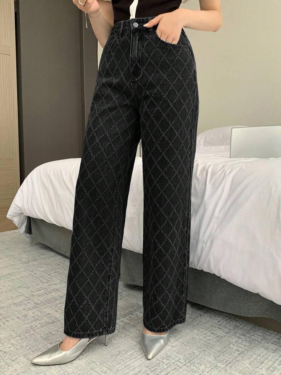CZARNE SPODNIE JEANS