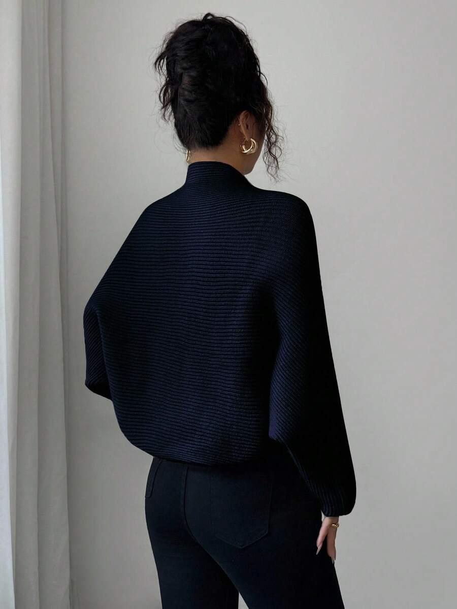 granatowy sweter dzianina 
