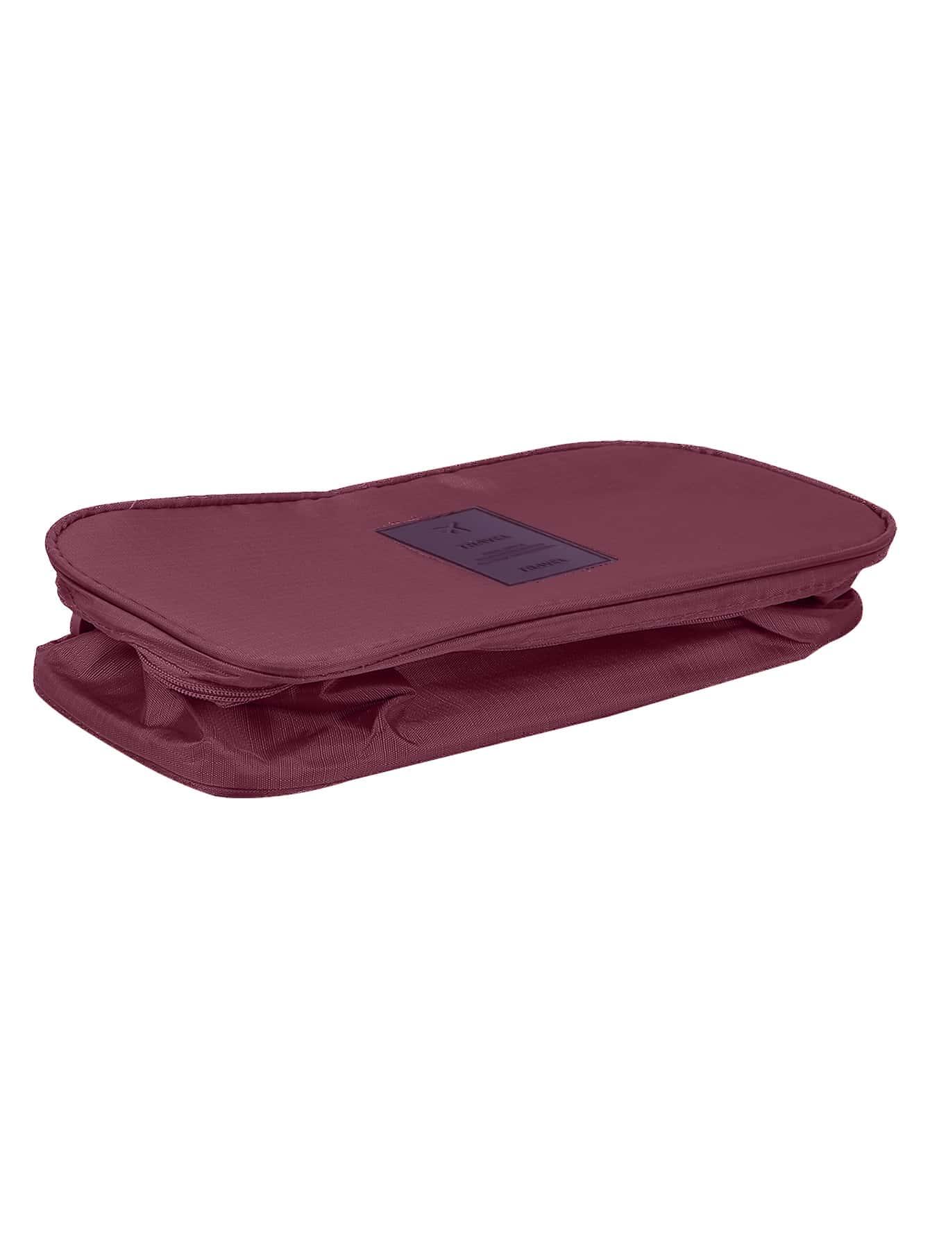 bordowa kosmetyczka zamek