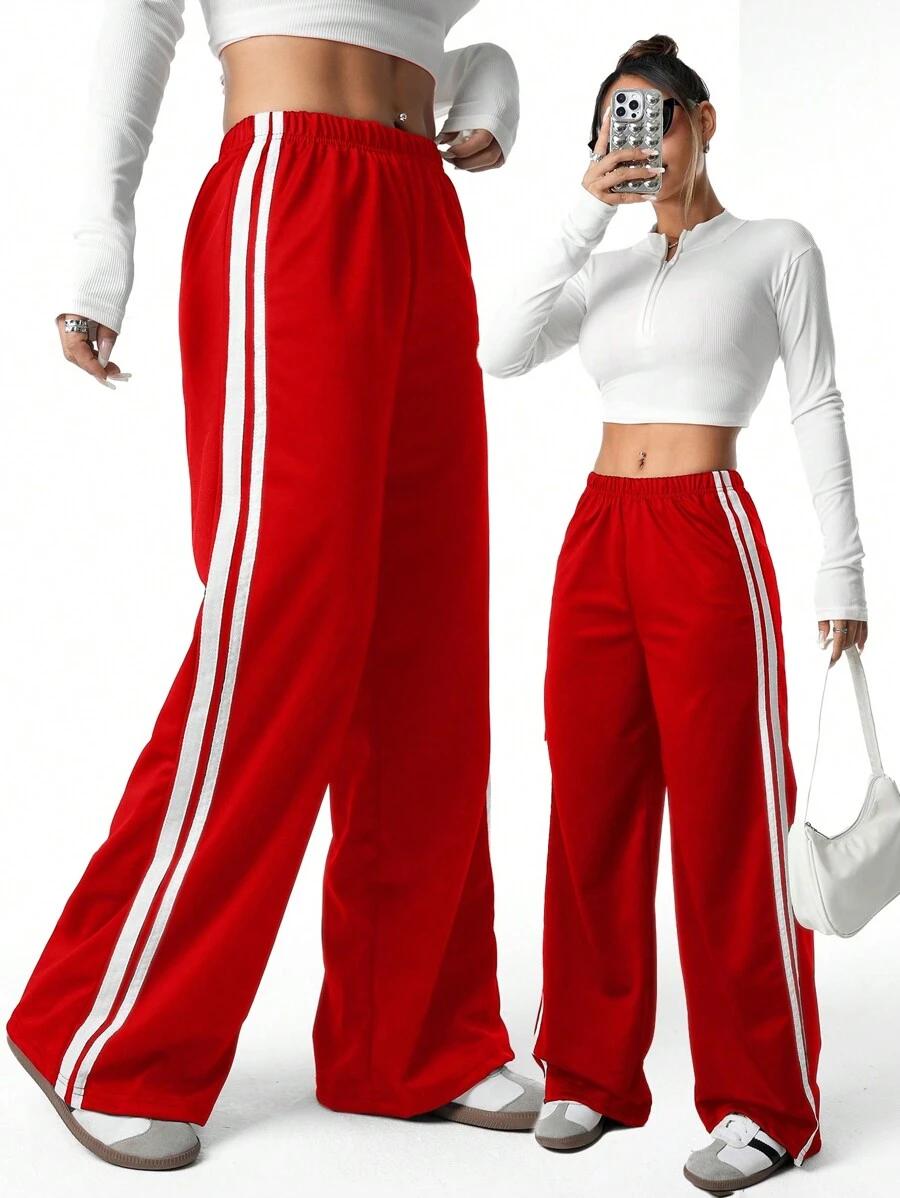 czerwone spodnie casual