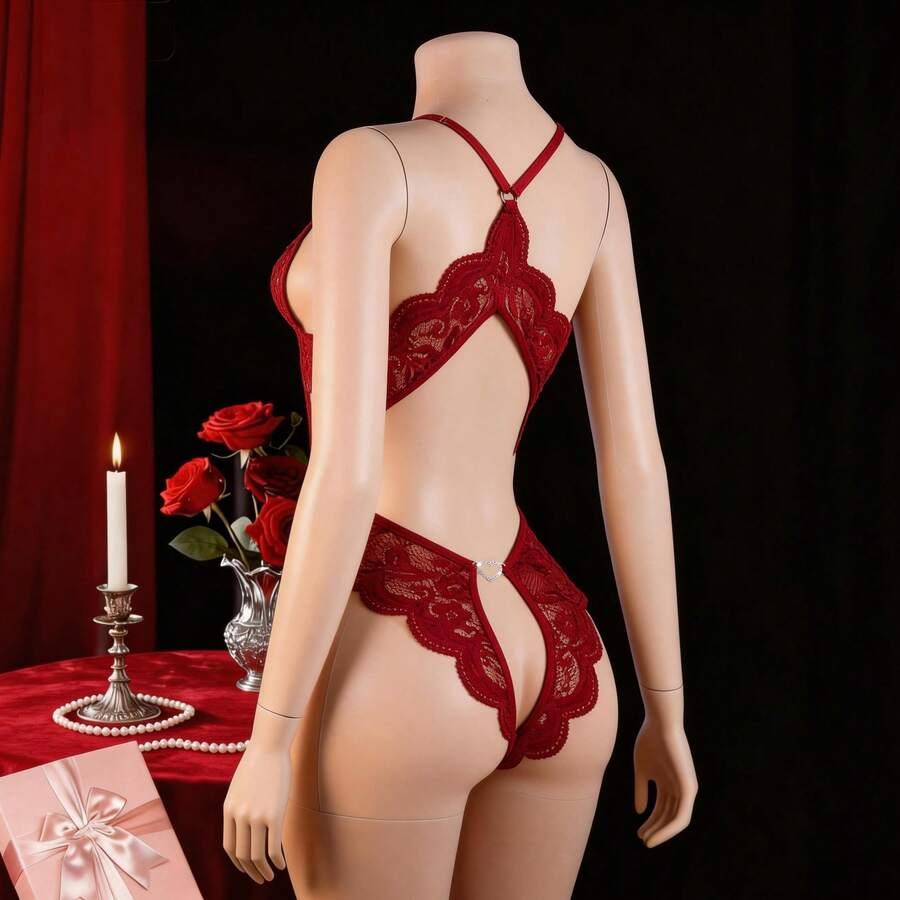 CZERWONE KORONKOWE BODY