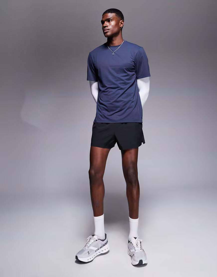 GRANATOWY T-SHIRT SPORTOWY