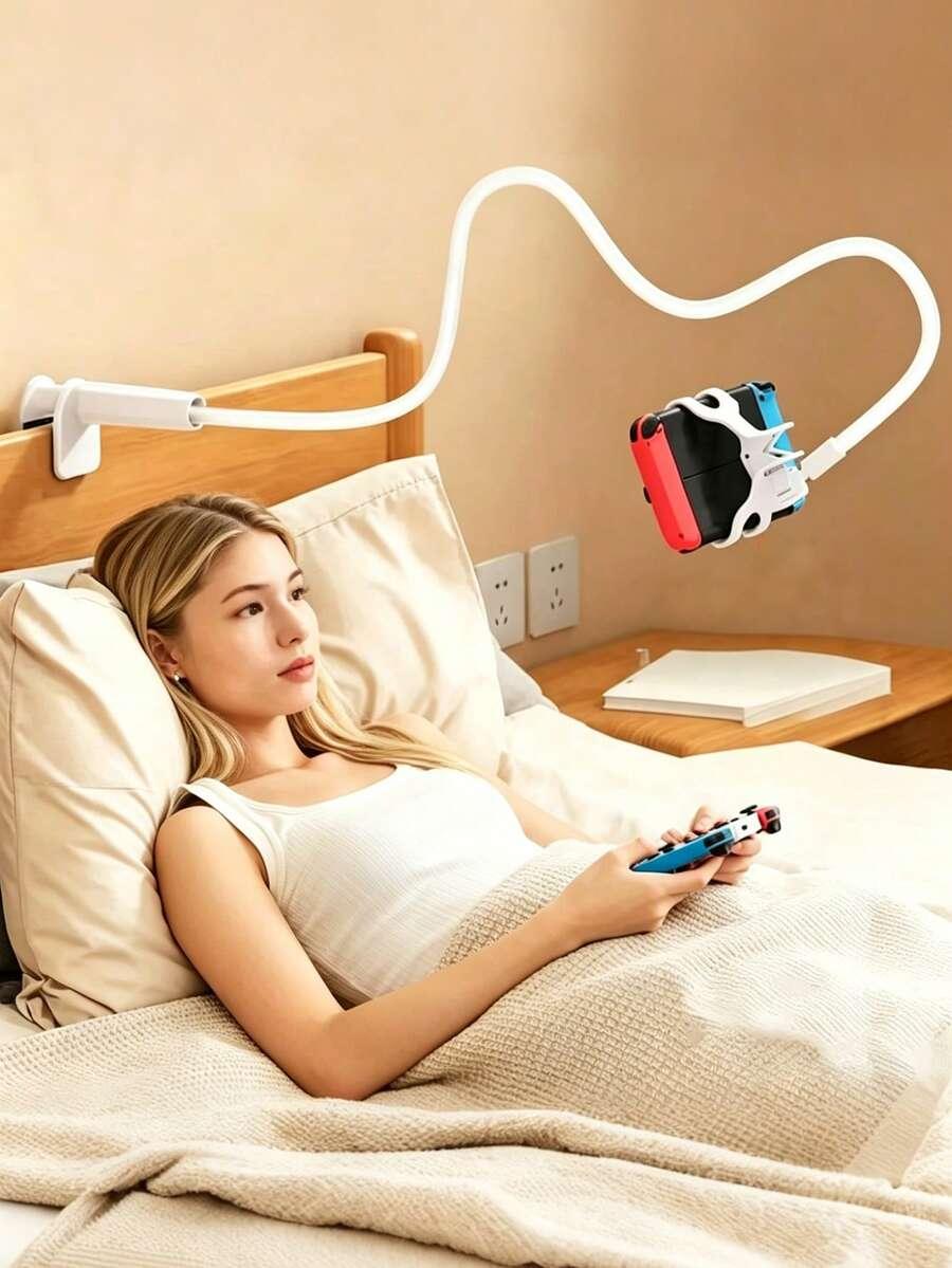 biały uchwyt na telefon