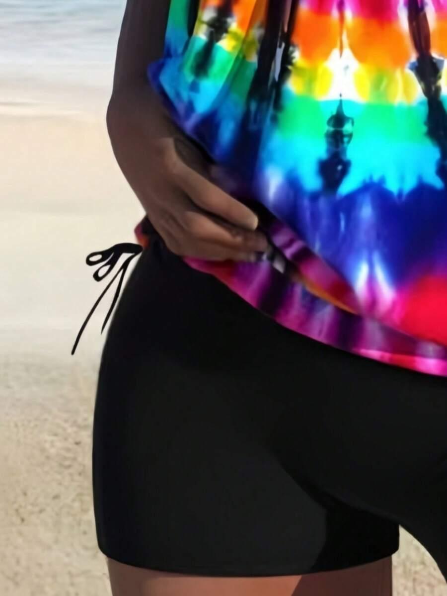 DWUCZĘŚCIOWY STRÓJ KĄPIELOWY WZÓR TIE DYE