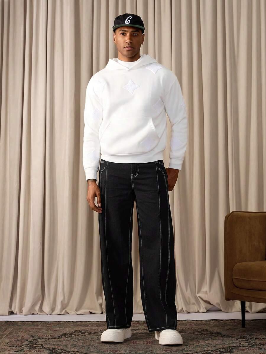 CZARNE SPODNIE JEANS
