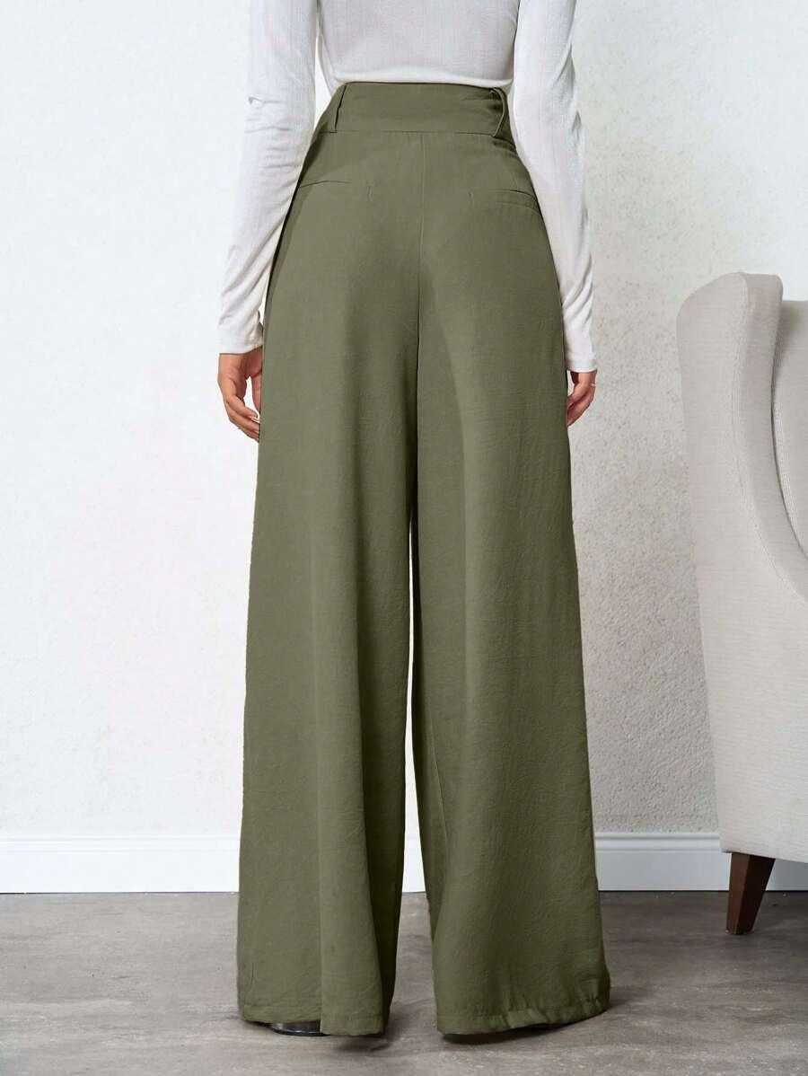 zielone eleganckie spodnie