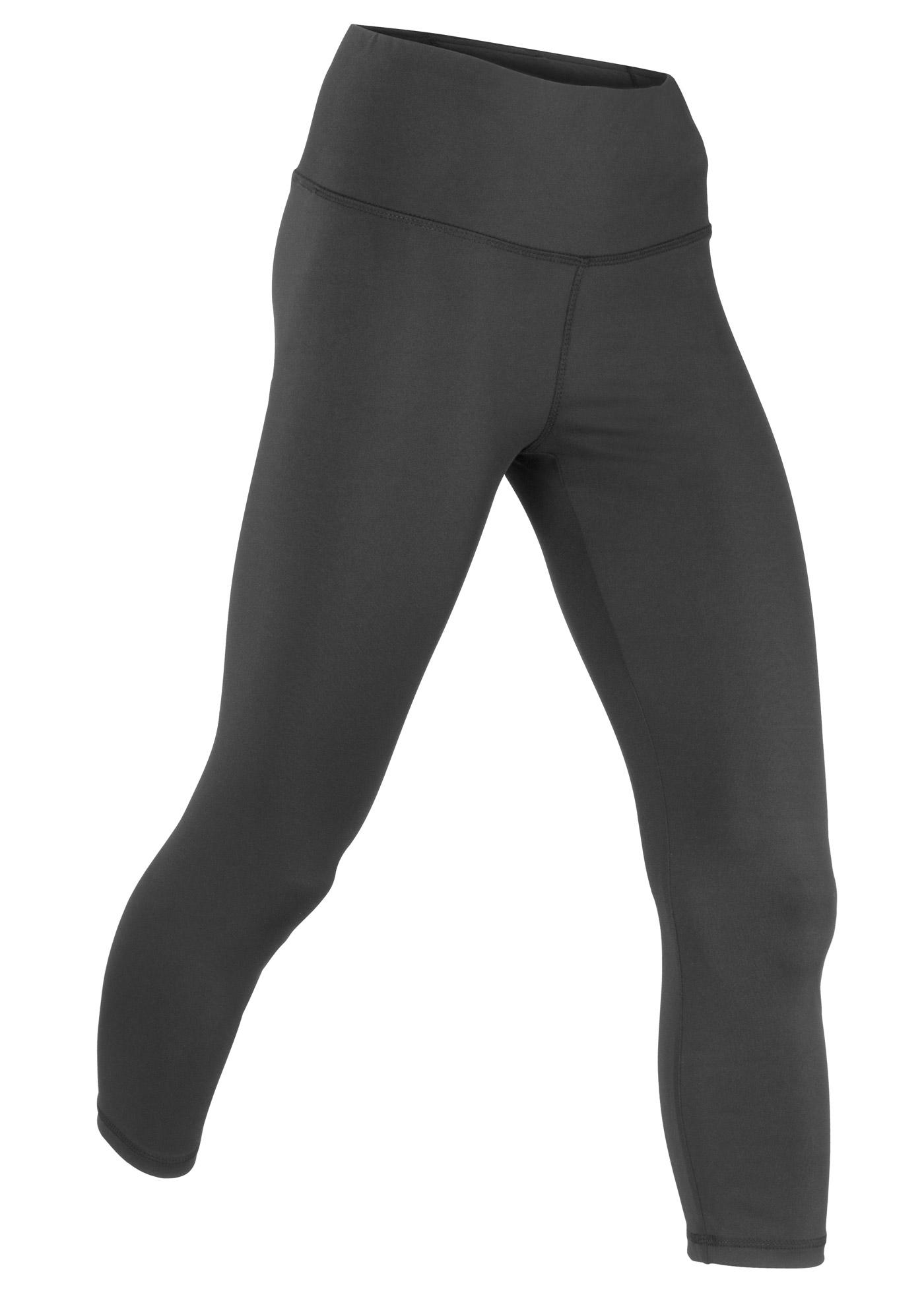 CZARNE KLASYCZNE LEGGINSY 3/4 KIESZONKA
