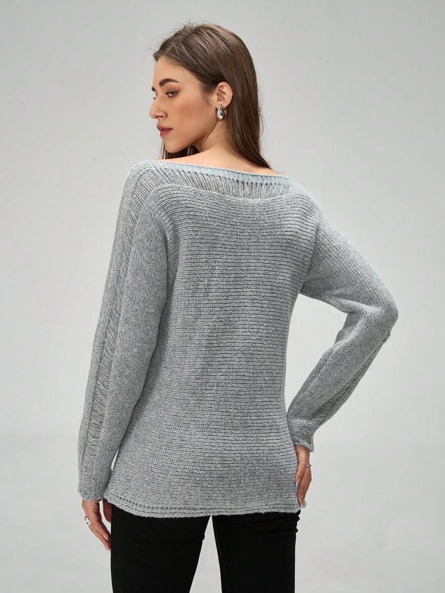 SWETER DAMSKI HISZPANKA ODKRYTE RAMIONA