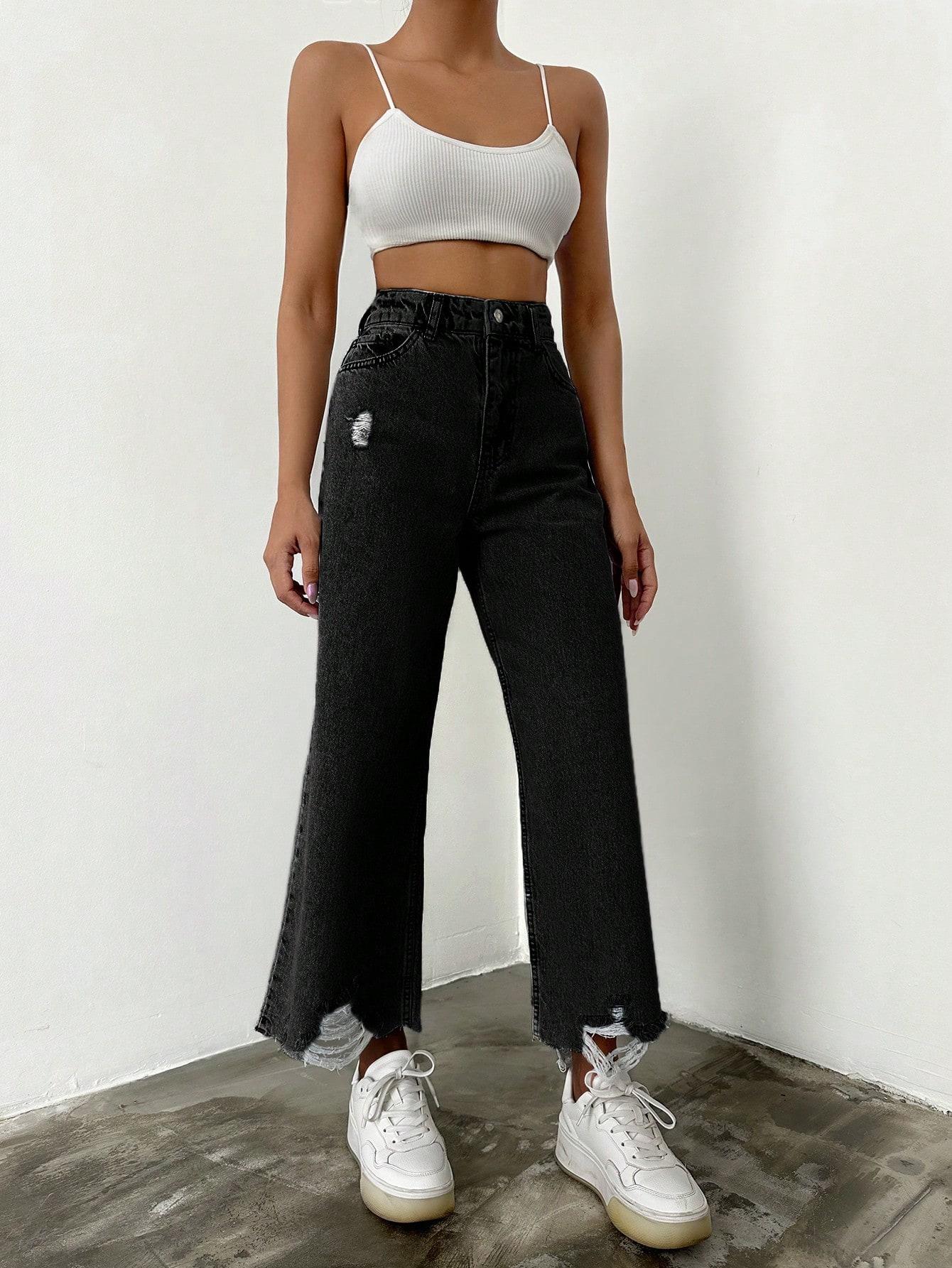 SPODNIE JEANS RIPPED