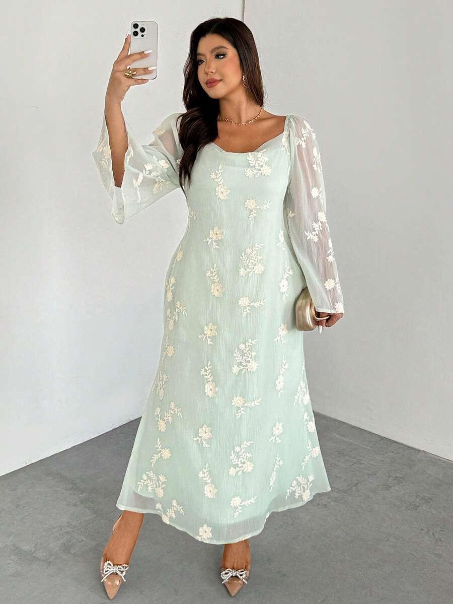 MAXI SUKIENKA PRINT KWIATY