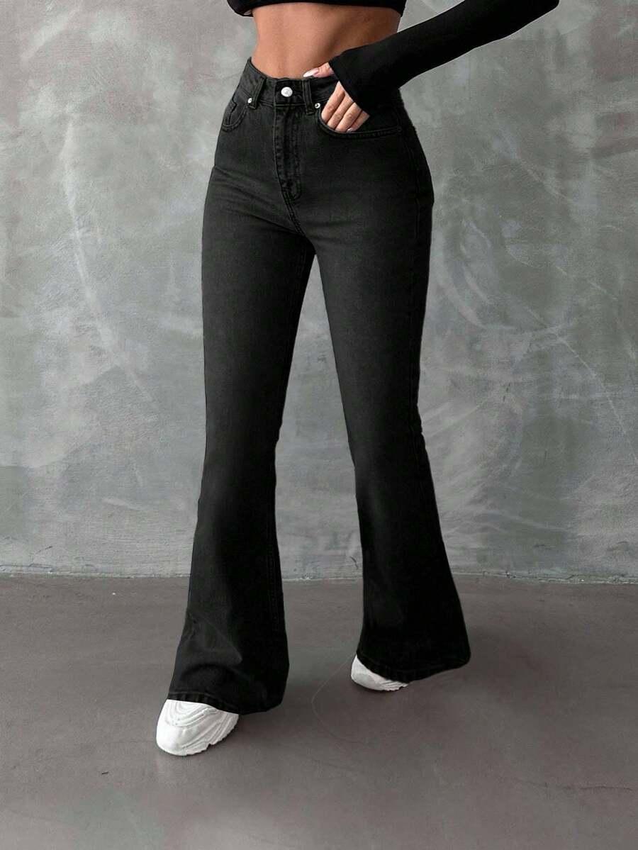 CZARNE SPODNIE JEANS