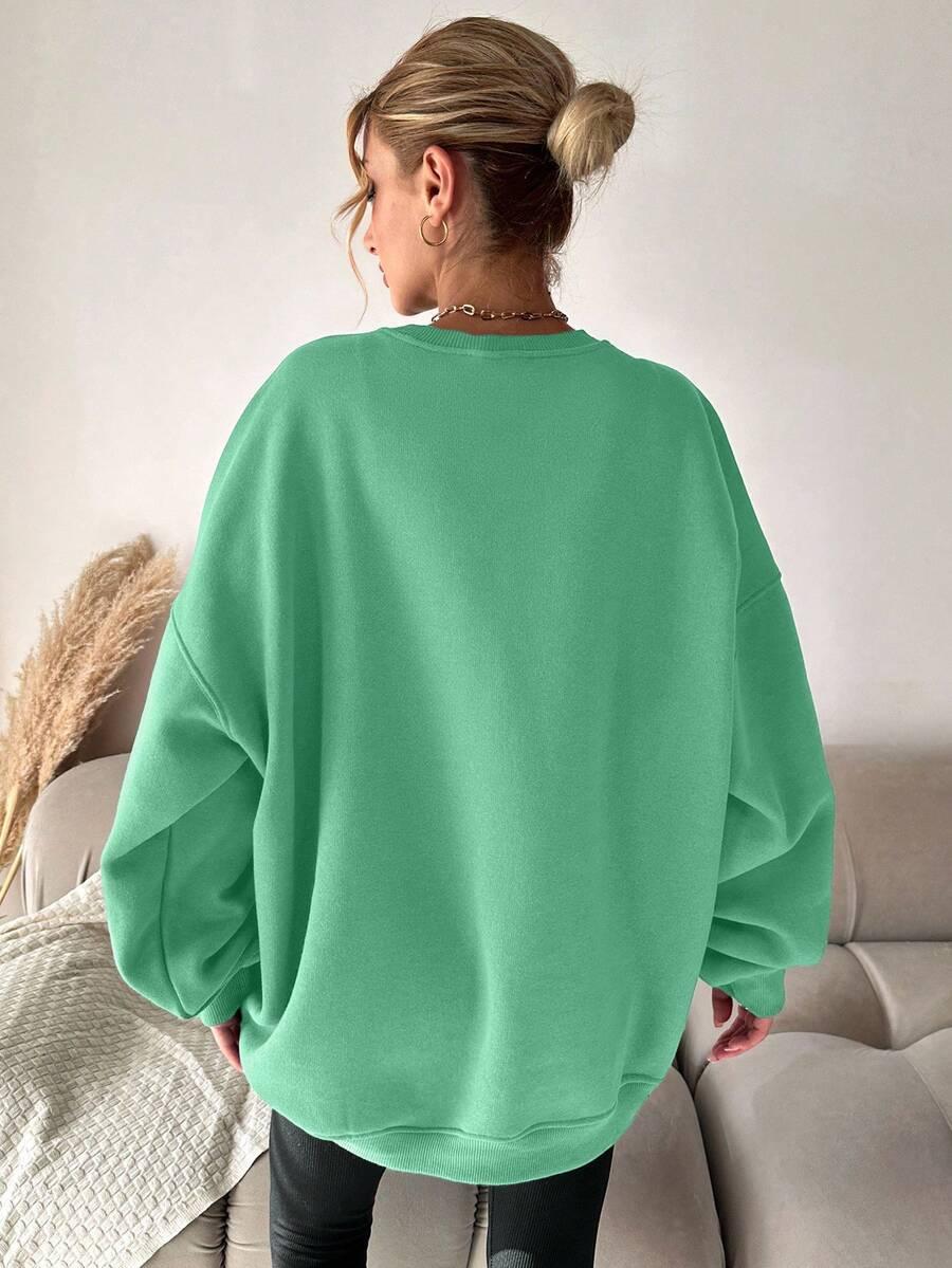 zielona bluza nadruk