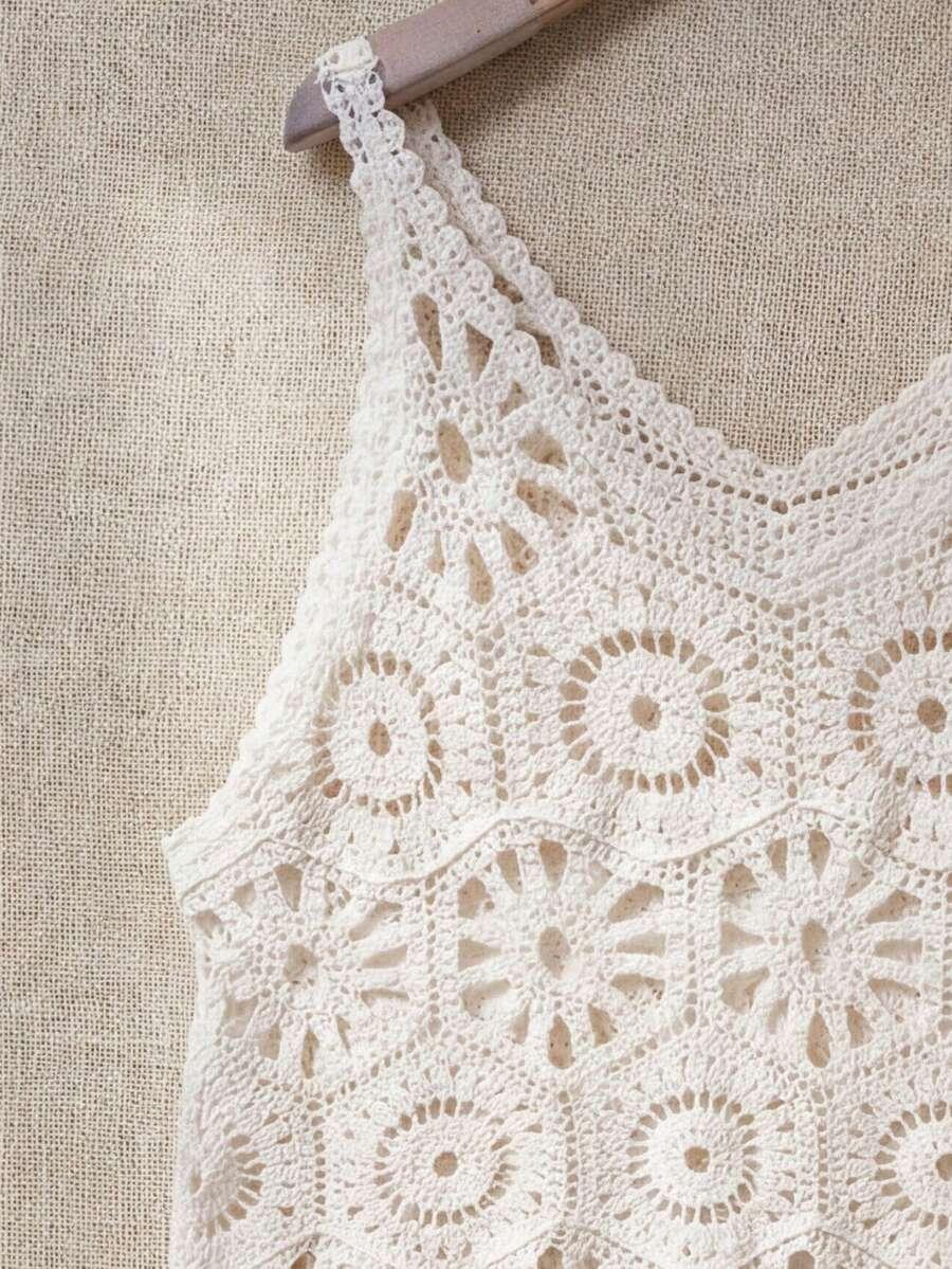 szydełkowa sukienka tunika plażowa boho