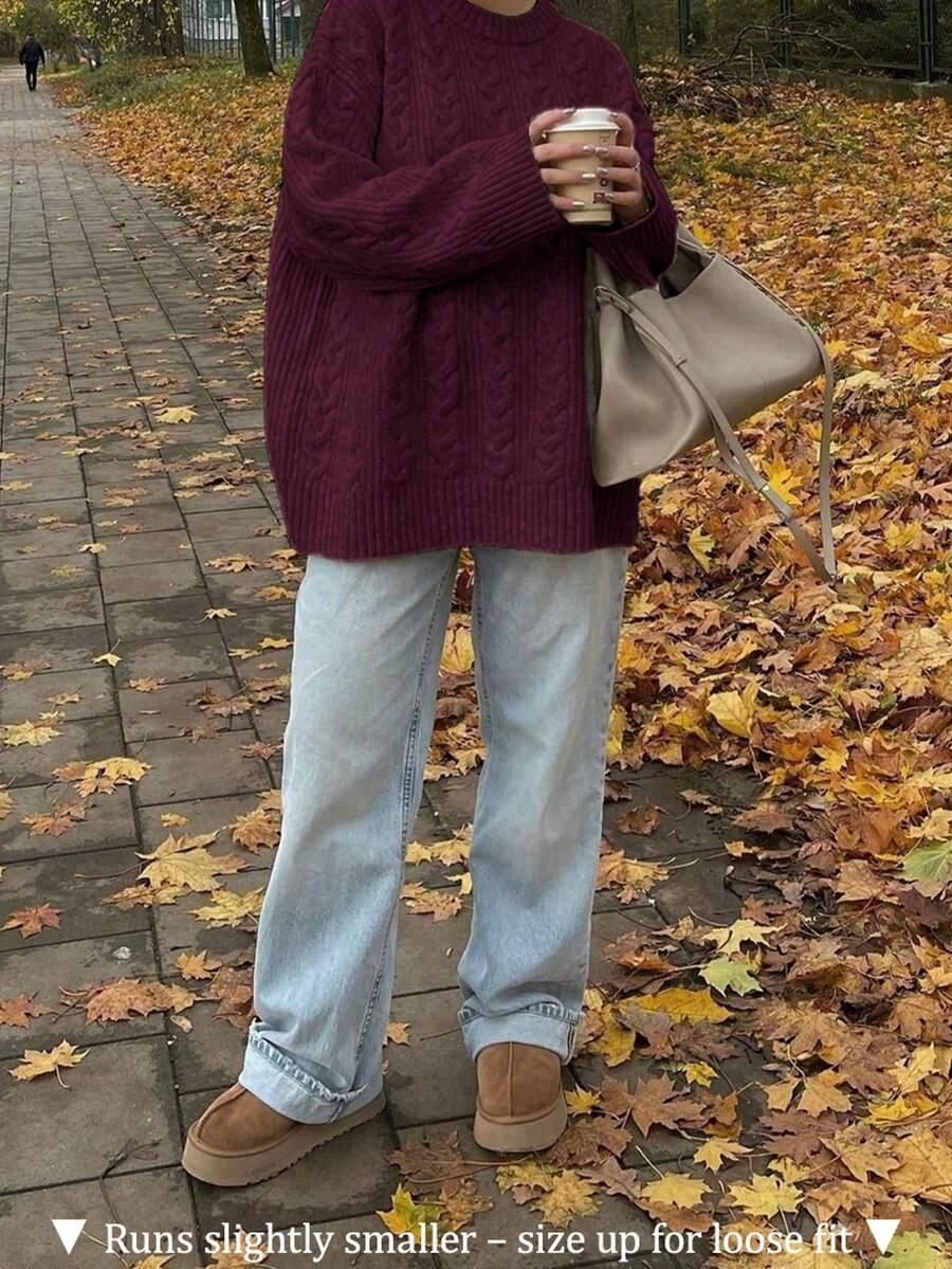 czerwony sweter splot