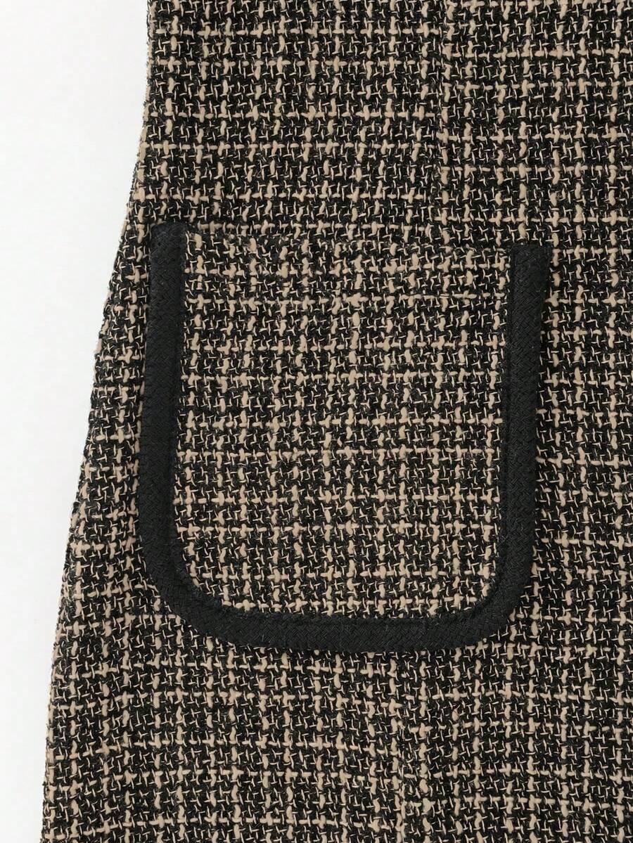 SUKIENKA BEZ RĘKAWÓW TWEED