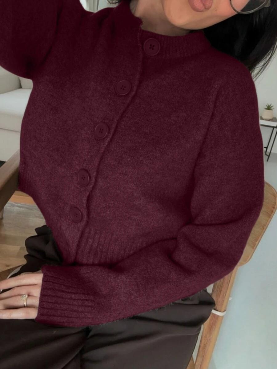 BORDOWY SWETER GUZIKI