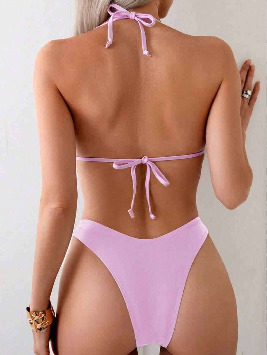 różowy komplet bikini
