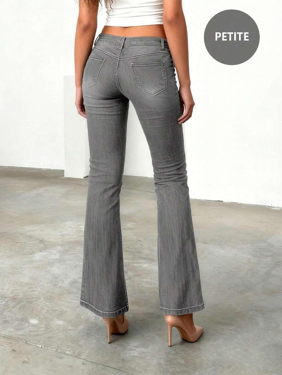 szare spodnie jeans biodrówki