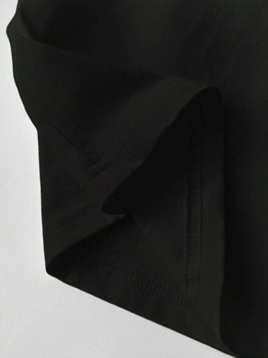 CZARNY T-SHIRT PRINT 
