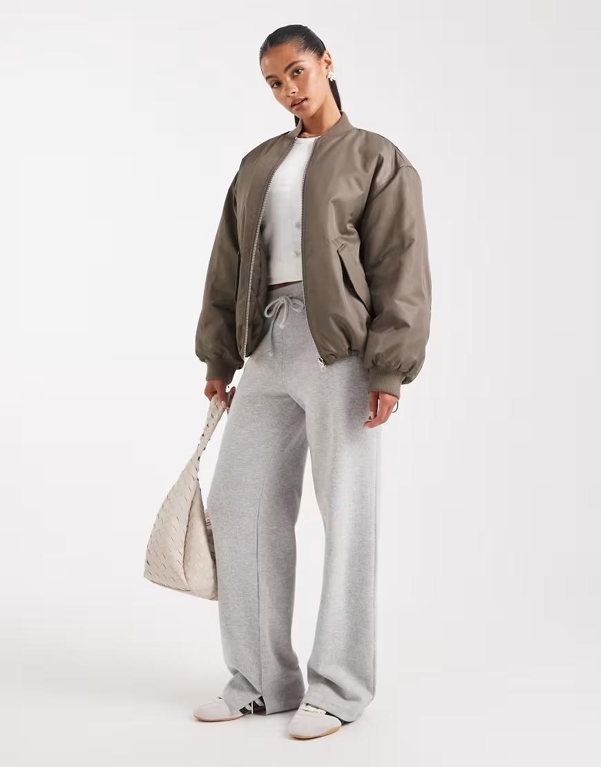 khaki kurtka bomber zamek