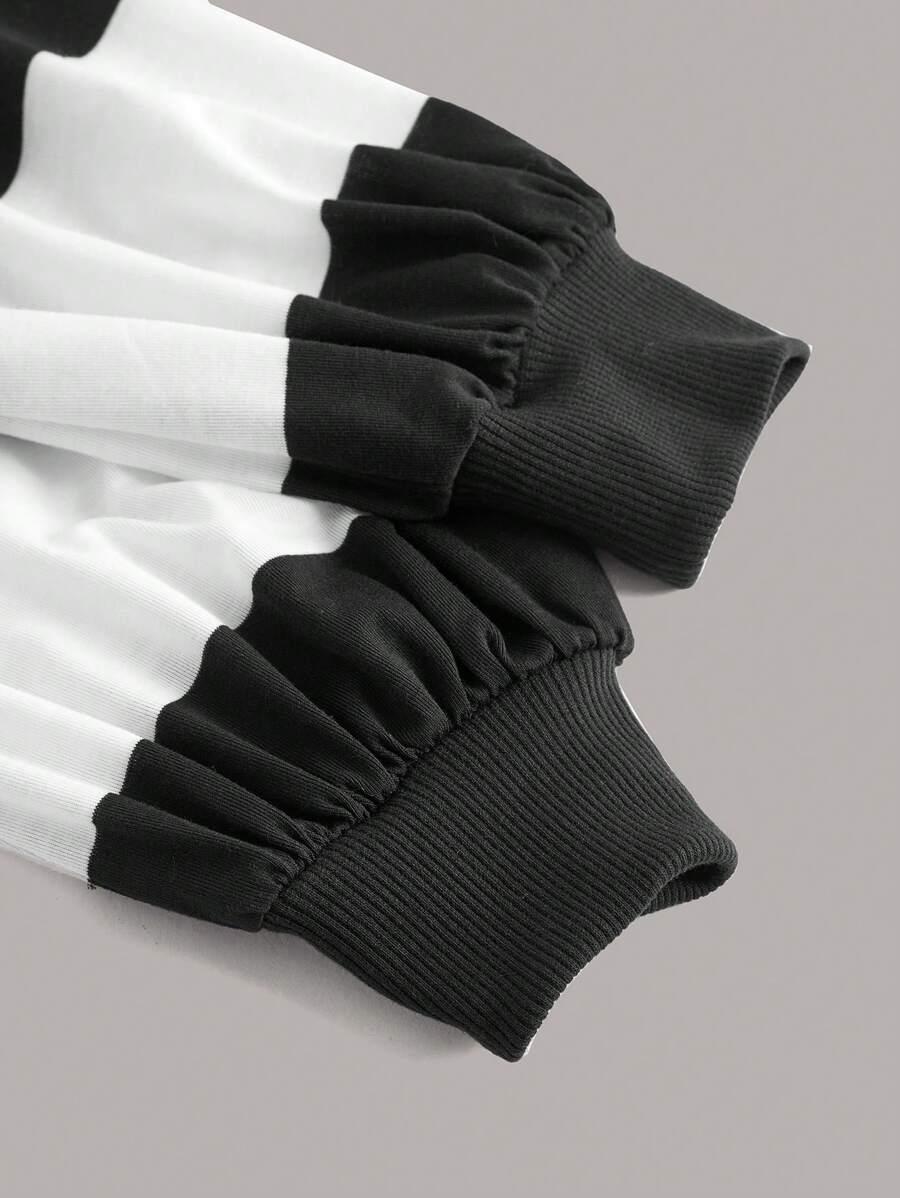 bluza z kapturem kontrast 