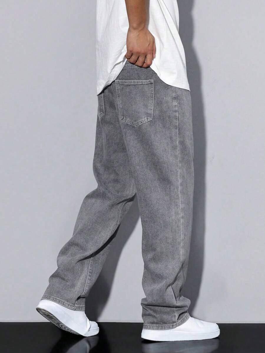 szare spodnie jeans