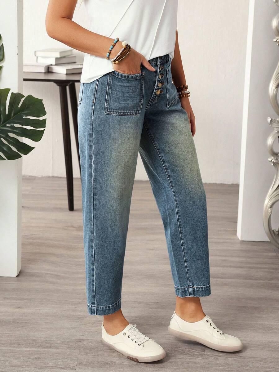 NIEBIESKIE SPODNIE JEANS 