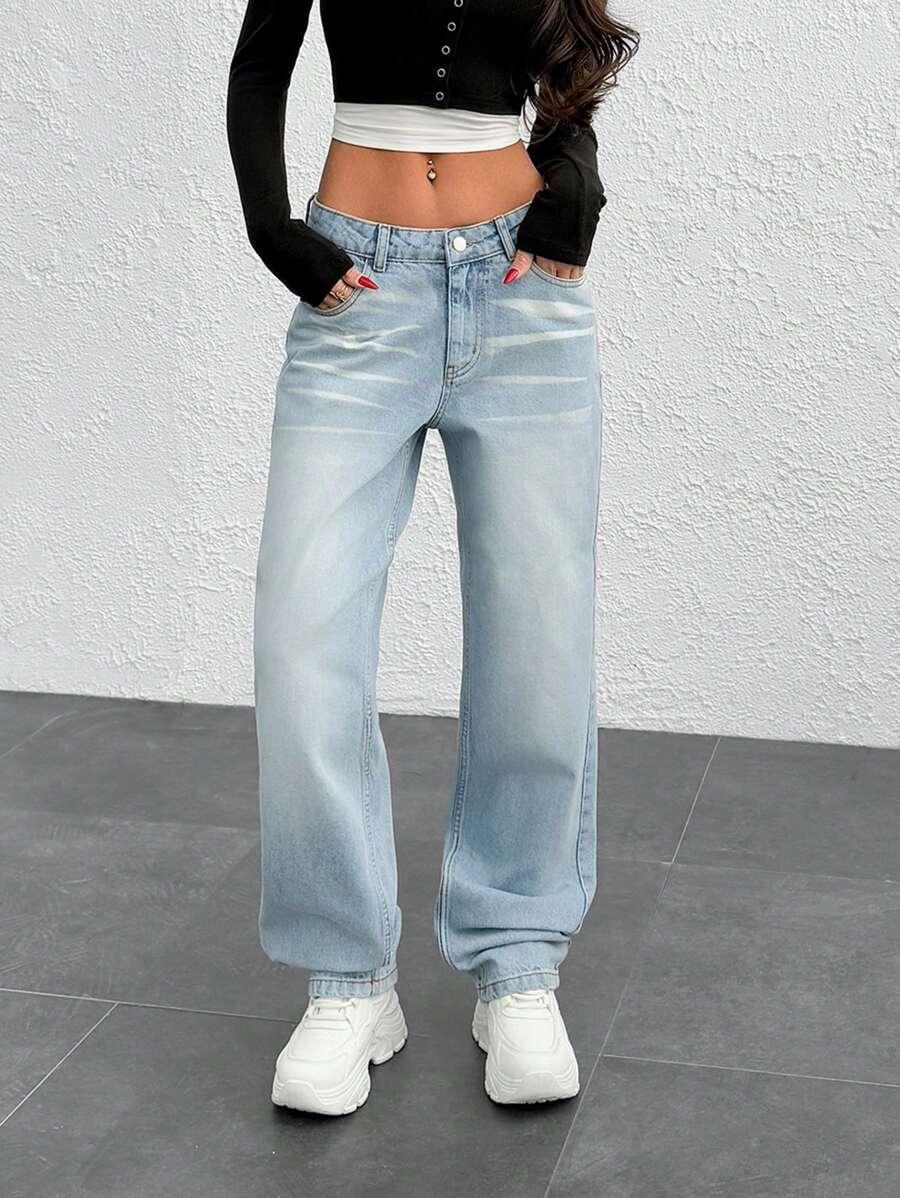 spodnie jeans prosta nogawka
