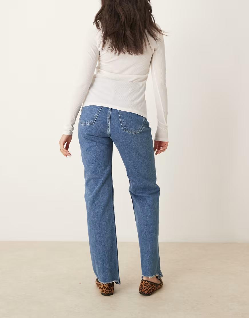 NIEBIESKIE PROSTE SPODNIE JEANS