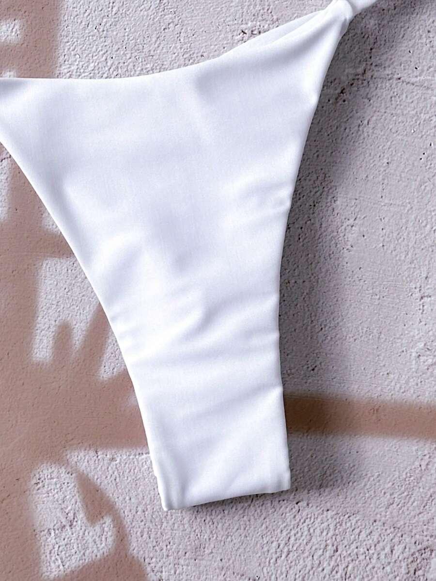 biały dół od bikini