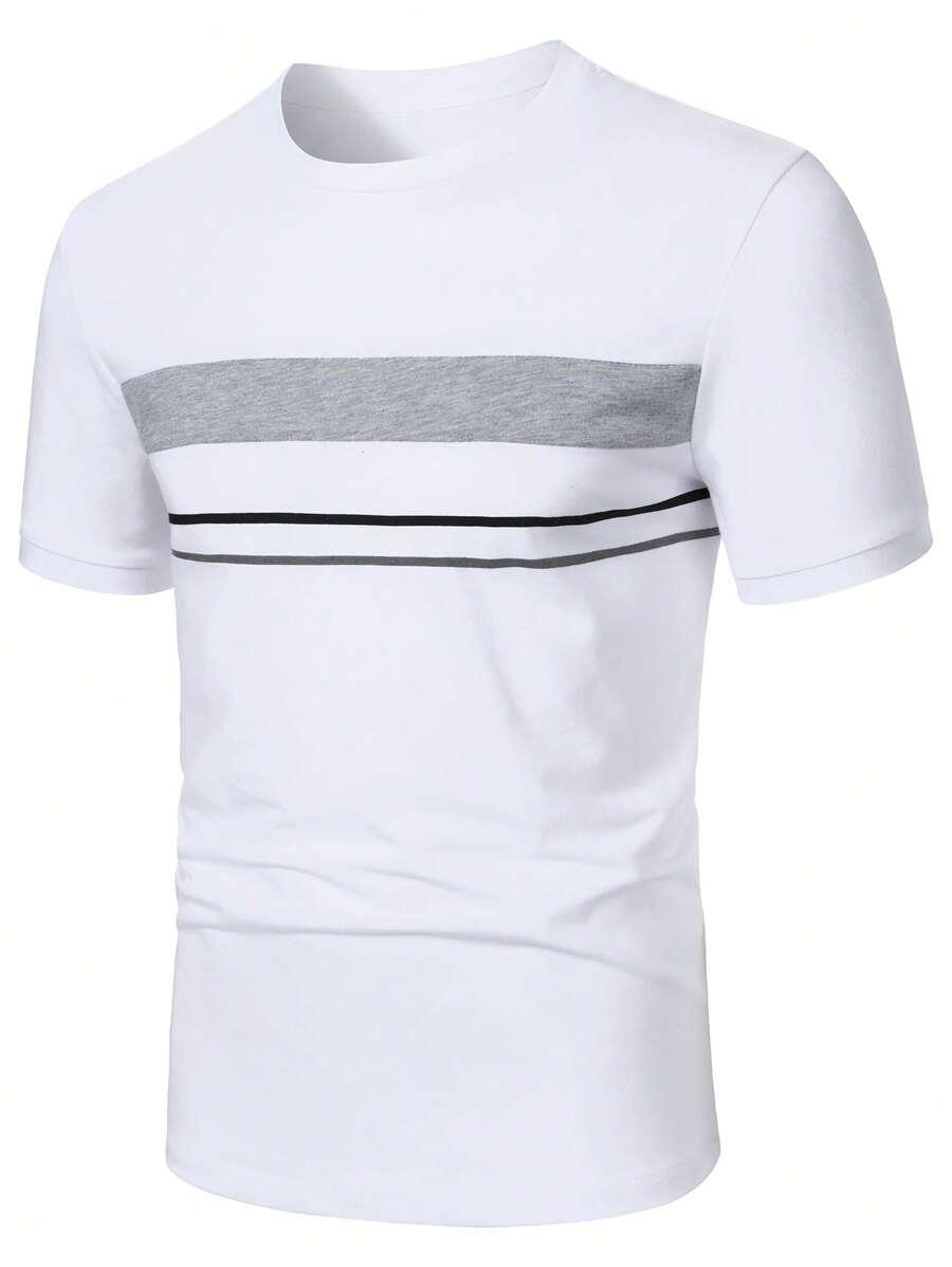 t-shirt wstawka kontrast