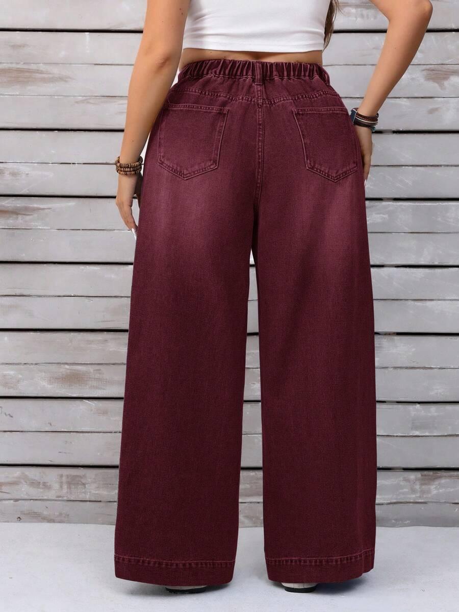 czerwone jeansy casual