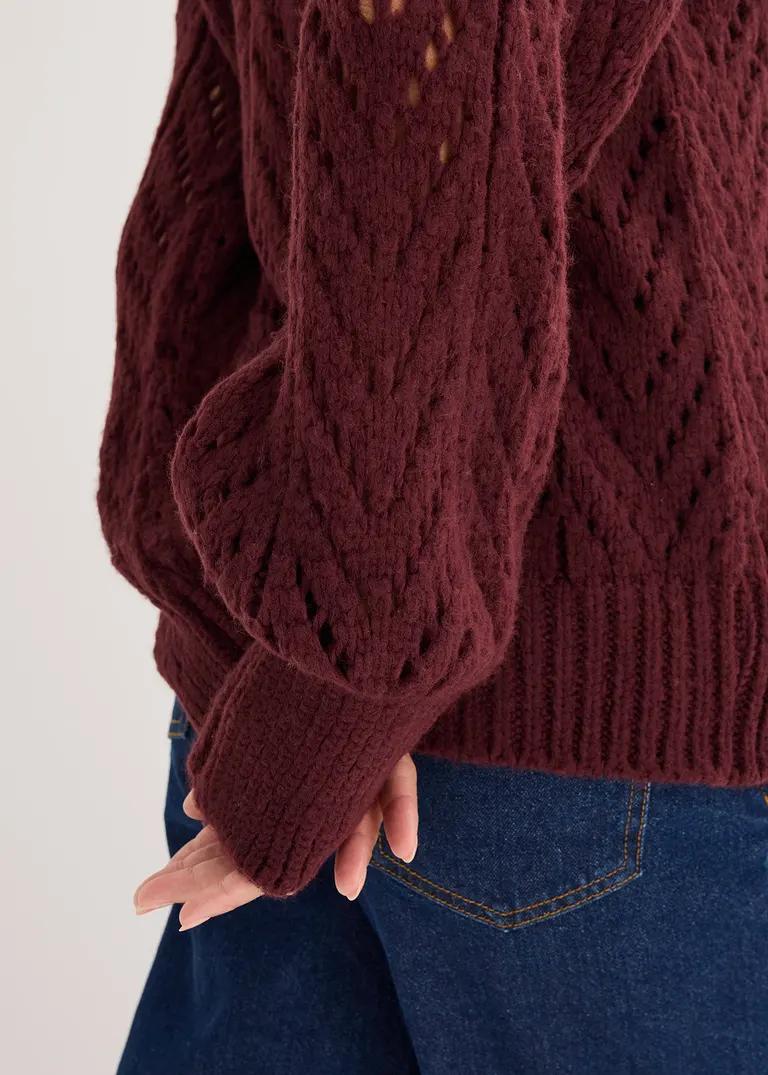 SWETER AŻUROWY DAMSKI