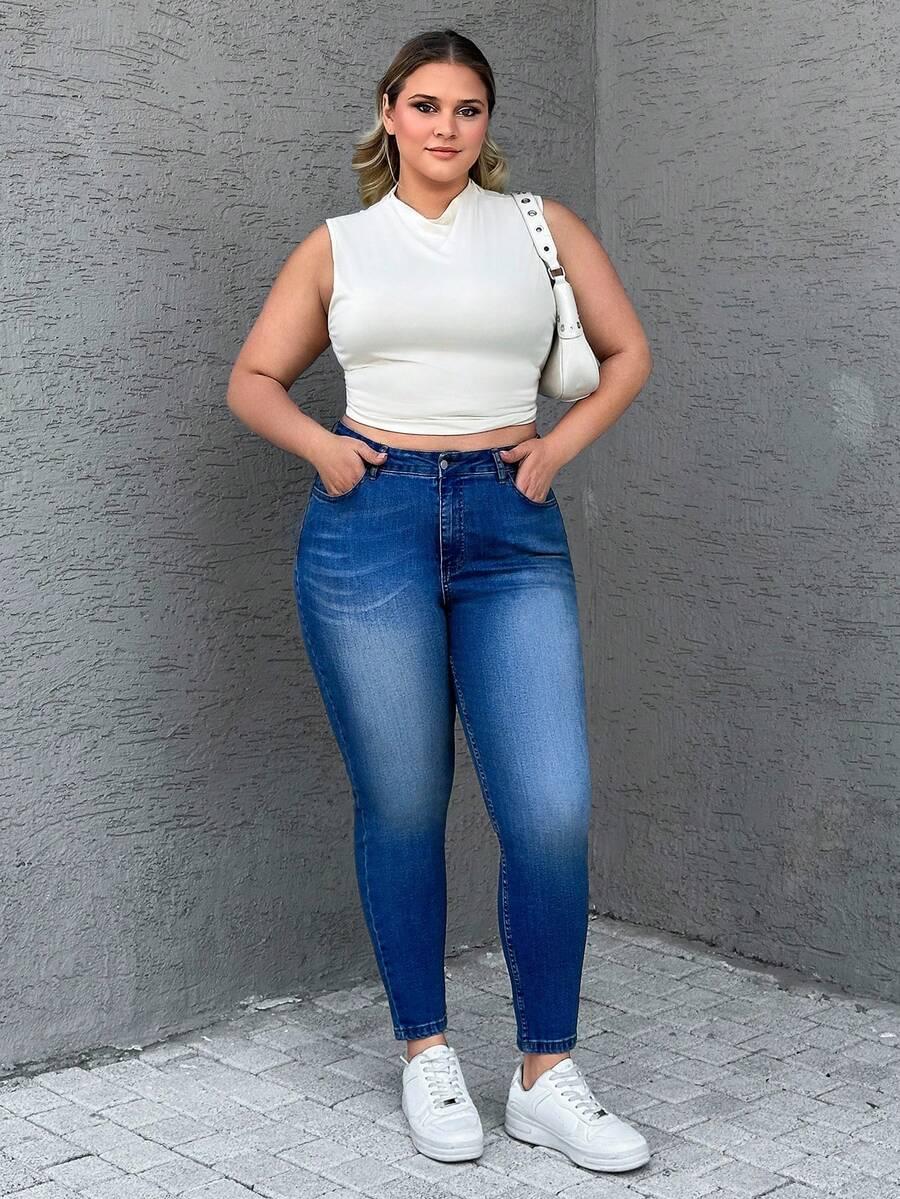 NIEBIESKIE SPODNIE JEANS