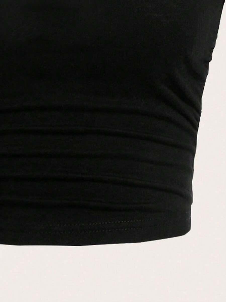 czarny t-shirt nadruk serce