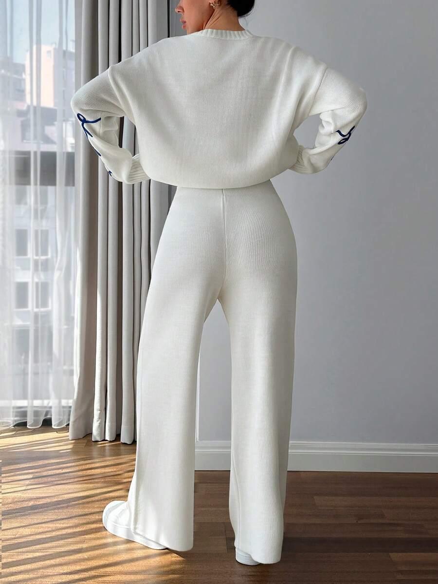 SWETER SPODNIE KOMPLET