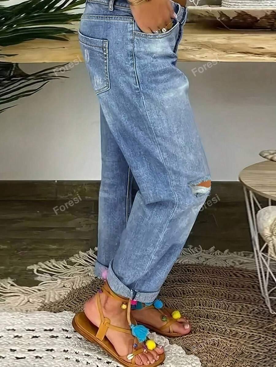 NIEBIESKIE JEANSY GUZIKI 